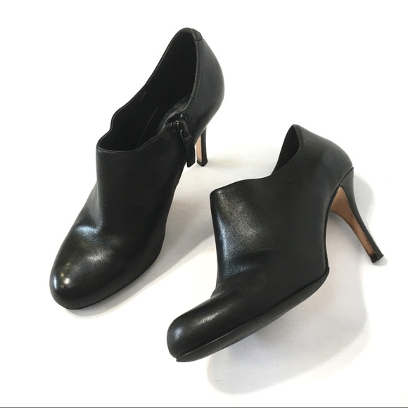 Cole Haan Shoes - COLE HAAN BLACK LEATHER HEEL ANKLE BOOT BOOTIES